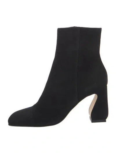 Pre-owned Si Rossi Suede Boots In Black