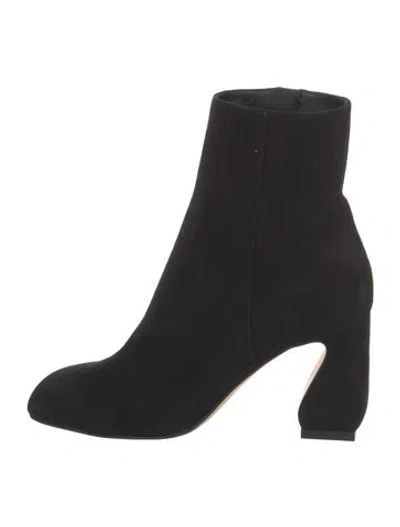 Pre-owned Si Rossi Suede Boots In Black
