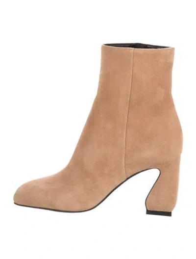 Pre-owned Si Rossi Suede Boots In Neutrals
