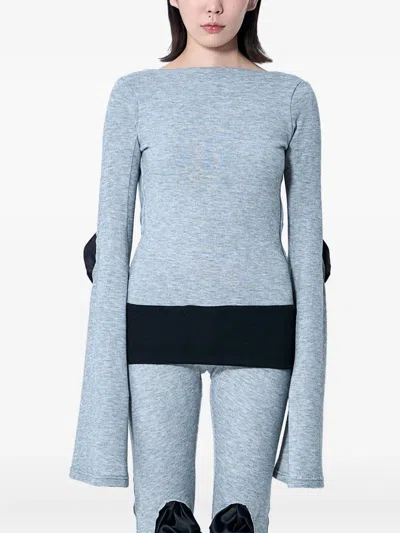 Sia Arnika Open-back Elbow-patch Top