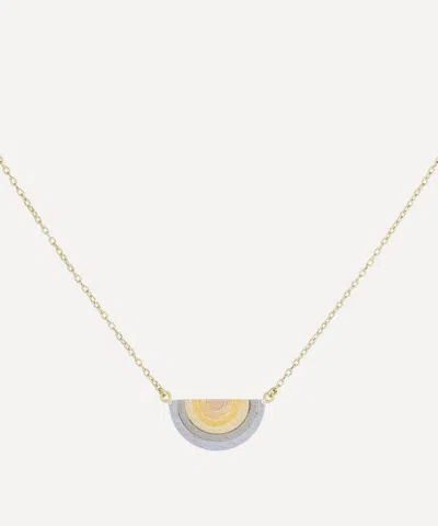Sia Taylor 18ct-24ct Gold Sun Halo Pendant Necklace