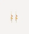 Sia Taylor 18ct-24ct Gold Tiny Rainbow Wings Drop Earrings