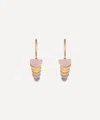 Sia Taylor 18ct-24ct Gold Tiny Sunrise Drop Earrings