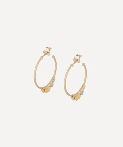 Sia Taylor 18ct-24ct Rainbow Gold Flutter Hoop Earrings