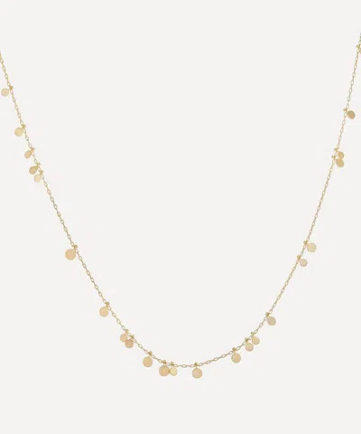 Sia Taylor 18ct Gold Long Simple Random Dots Necklace