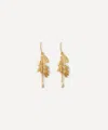 Sia Taylor 18ct Gold Tiny Wings Drop Earrings