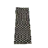 Siafu Home Handloomed Checkered Table Runner In Black