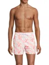 Siamo Verano Men's Floral Drawstring Swim Shorts In Peach
