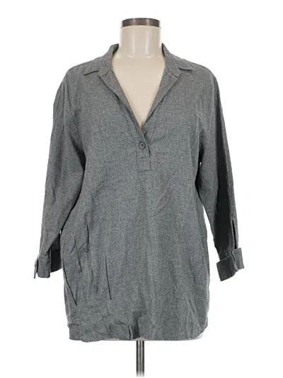 Pre-owned Sibel Saral 3/4 Sleeve Button Down Shirt In Gray