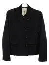 Sibel Saral Asymmetrical Buttoned Jacket In Black
