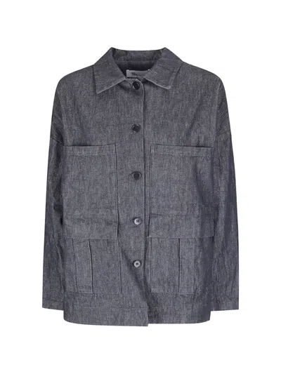 Sibel Saral Cotton Pocket-detail Jacket In Gray