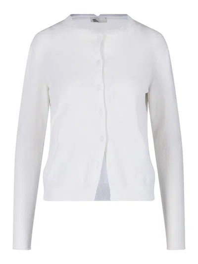 Sibel Saral Crew Neck Cardigan In White