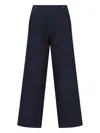 Sibel Saral Cropped Wide-leg Trousers With Button Details In Blue