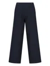 Sibel Saral Cropped Wide-leg Trousers With Button Details In Blue