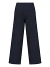 Sibel Saral Cropped Wide-leg Trousers With Button Details In Blue