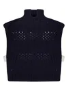Sibel Saral High-neck Open-knit Vest In Black