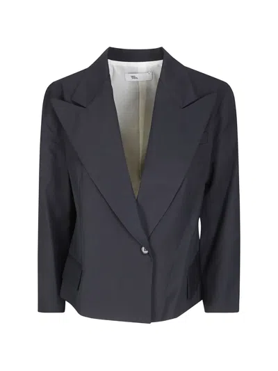 Sibel Saral Minibourne Peaked-lapel Jacket In Gray
