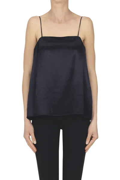 Sibel Saral Satin Top In Blue