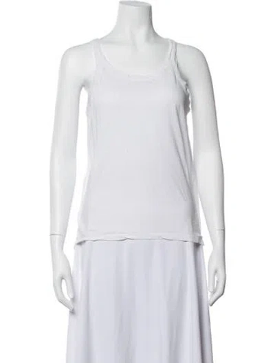 Pre-owned Sibel Saral Scoop Neck Sleeveless Top In White