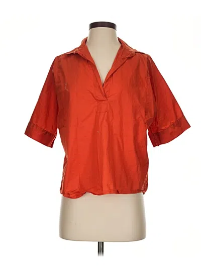 Pre-owned Sibel Saral Short Sleeve Blouse In Orange