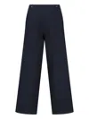 Sibel Saral Cropped Wide-leg Trousers With Button Details In Blue