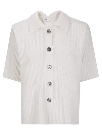 Sibel Saral Winter Polo Sweater In White