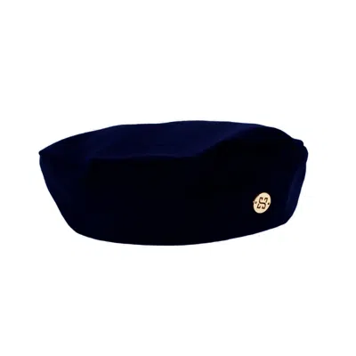 Sibi Hats Women's Audrey - Dark Blue Velvet Beret Hat