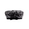 Sibi Hats Women's Black / Grey Suzy - Leopard Print Sequin Beret Hat In Black/grey