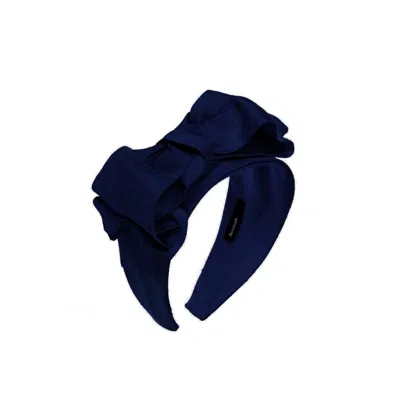 Sibi Hats Women's Blue Catch Me - Navy Silk Bow Headband