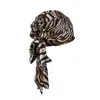 Sibi Hats Women's Brown / Black / Neutrals Safari Vibes - Tiger Print Silk Bandana In Brown/black
