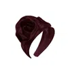 Sibi Hats Women's Brown / Red Call Me Rosy - Burgundy Silk Headband In Multi