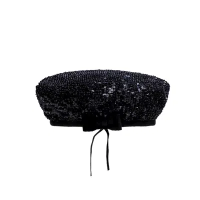 Sibi Hats Women's Carmen - Black Sequined Beret Hat