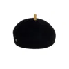 Sibi Hats Women's Cloé - Black Beret Hat With Yellow Swirl In Black