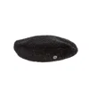 Sibi Hats Women's Diana - Black Shiny Tweed Beret Hat In Black