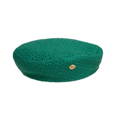 Sibi Hats Women's Diana - Green Tweed Beret Hat