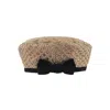 Sibi Hats Women's Gold Sheila - Chain Effect French Beret Hat In Gold