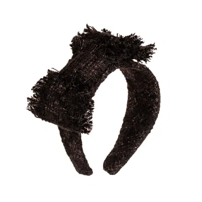 Sibi Hats Women's Kim - Brown Fine Tweed Bow Headband