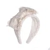 Sibi Hats Women's Kim - White Tweed Bow Headband