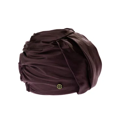 Sibi Hats Women's Madame Sahara - Brown Silk Dupioni Turban