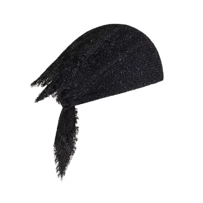 Sibi Hats Women's Masha - Black Shiny Tweed Bandana