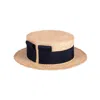 Sibi Hats Women's Neutrals Short Mountain Straw Boater Hat