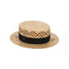 Sibi Hats Women's Neutrals Taylor - Vented Straw Boater Hat