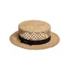 Sibi Hats Women's Neutrals Taylor - Vented Straw Boater Hat I In Black