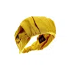 Sibi Hats Women's Orange Khalima - Yellow Silk Shantung Headwrap In Yellow