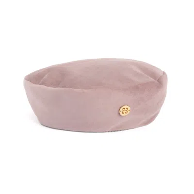 Sibi Hats Women's Pink / Purple Audrey - Light Pink Velvet Beret Hat In Pink/purple