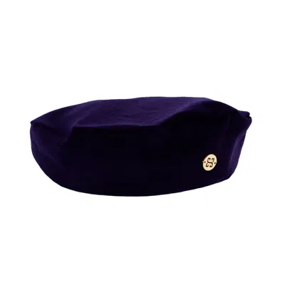 Sibi Hats Women's Pink / Purple Audrey - Purple Velvet Beret Hat In Pink/purple