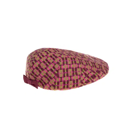 Sibi Hats Women's Pink / Purple Beth - Pink Wool Flat Hat In Pink/purple