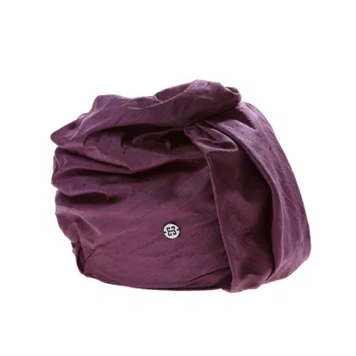 Sibi Hats Women's Pink / Purple Madame Sahara - Purple Silk Shantung Turban In Burgundy