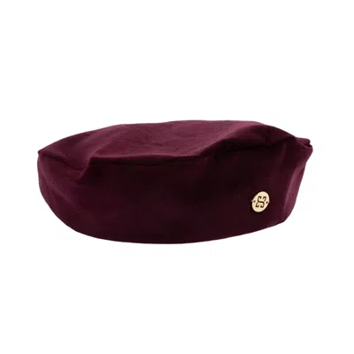 Sibi Hats Women's Red Audrey - Burgundy Velvet Beret Hat