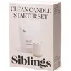 Siblings Clean Candle Starter Set In White